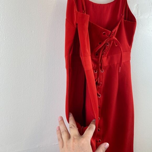 NBD Gracey Corset Back Mini Dress Red Size XS Holiday Party Clubbing Vegas - Picture 10 of 14